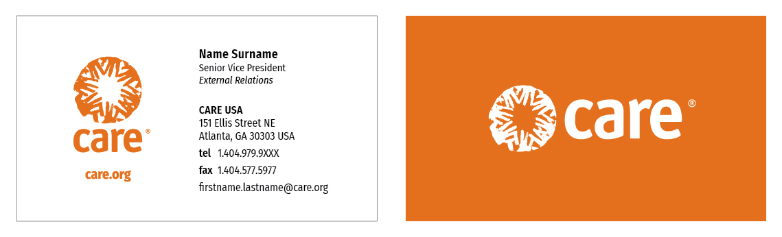 CARE USA Business Card