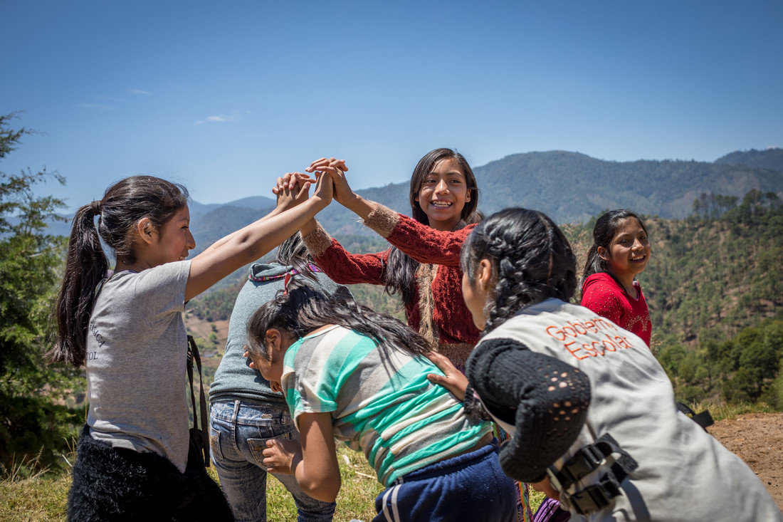 <p>
	Kids play a traditional game called La Campanita, which is like a tug of war, a game that is played by both boys and girls in April of 2018. The children attend the EORM Chuisactol primary school.CARE launched a pilot here 2 years ago to encourage young girls in leadership through a student govt program, and a school for parents, that has been very effective in raising attendance. The program no longer is funded by CARE, but is sustained in the school community.</p>