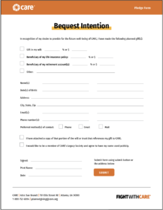 Brand in Action - Bequest Intention form