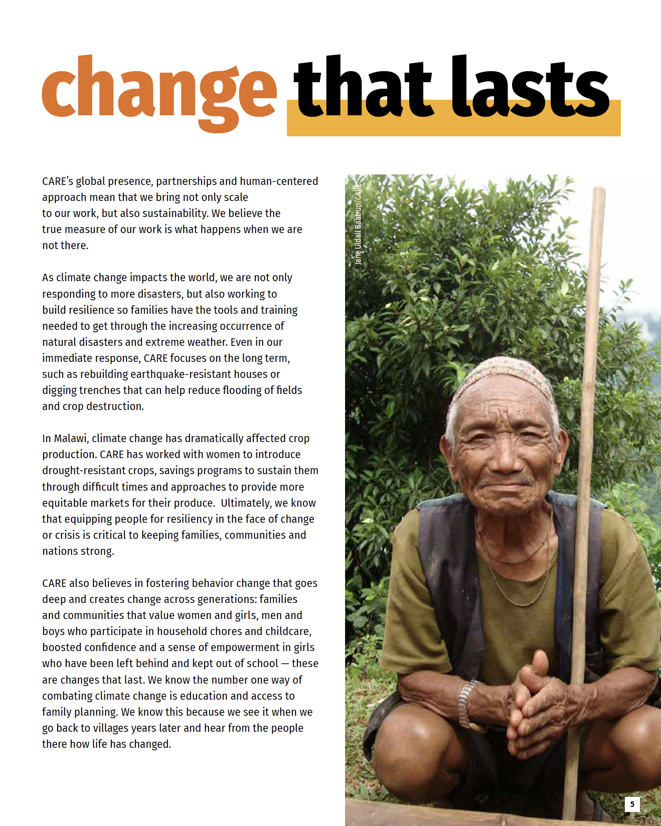 CHANGE THAT LASTS CHANGE THAT LASTS