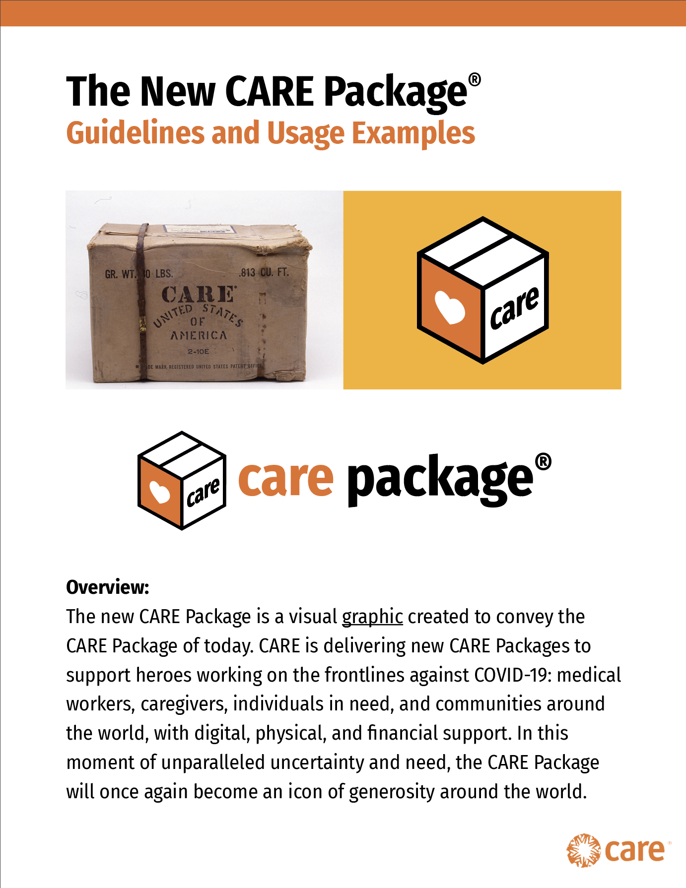 CARE Package Guidelines