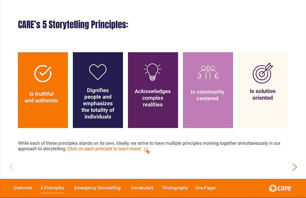 CARE’s 5 Storytelling Principles