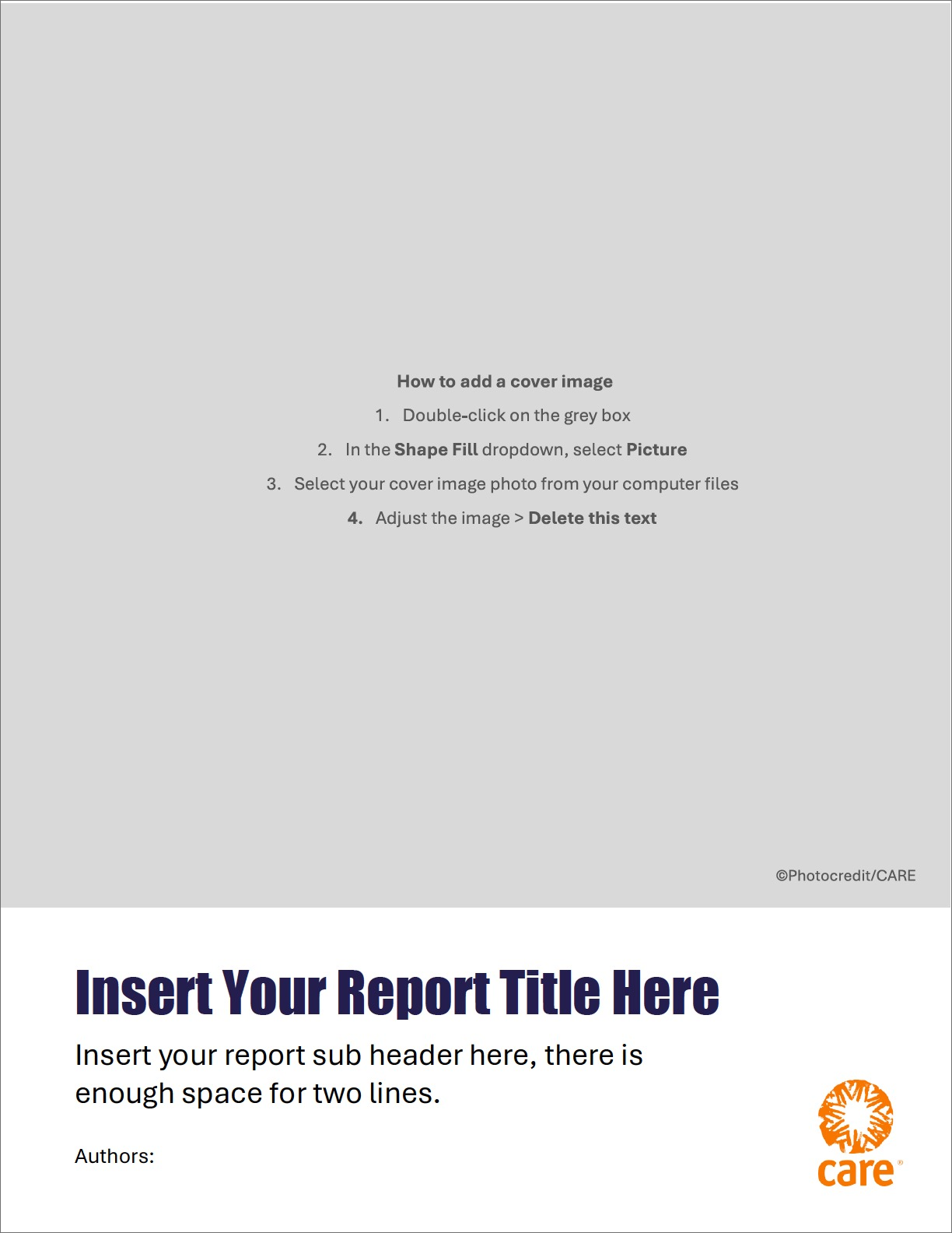 Report cover page
