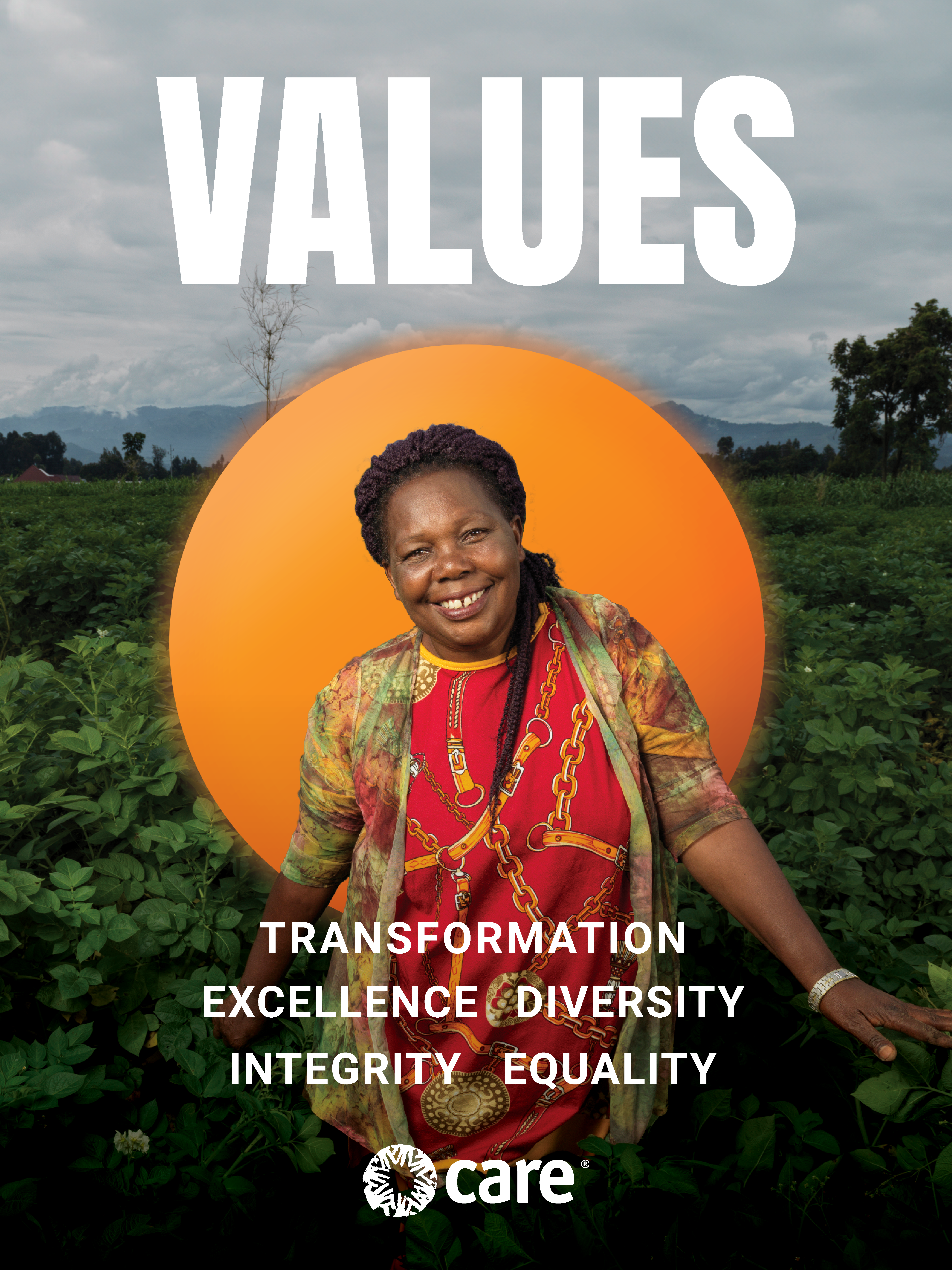 "Our values - transformation, integrity, diversity, excellence, equality."