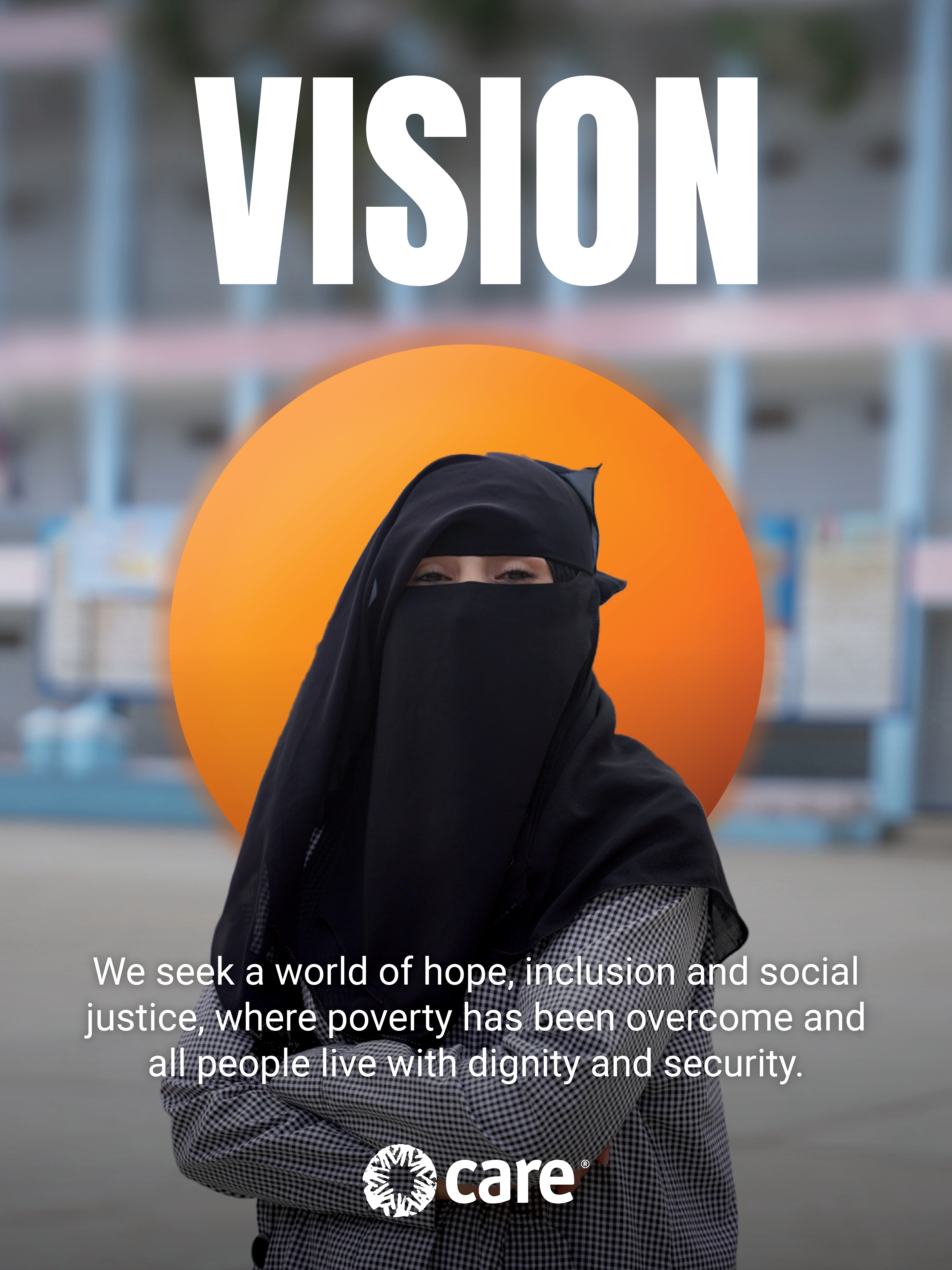 "Our vision - we seek a world of hope, tolerance, and social justice, where poverty has been overcome and all people live with dignity and security."